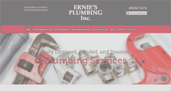 Desktop Screenshot of erniesplumbinginc.com